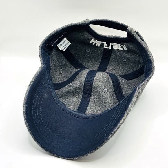 Tommy Hilfiger Hat Strapback Wool Blend Grey Mens Baseball Cap Adjustable OSFA - Picture 5 of 7
